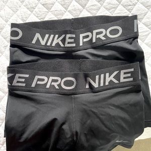 Nike Pro Women’s 3” Shorts Size Small TWO PAIRS